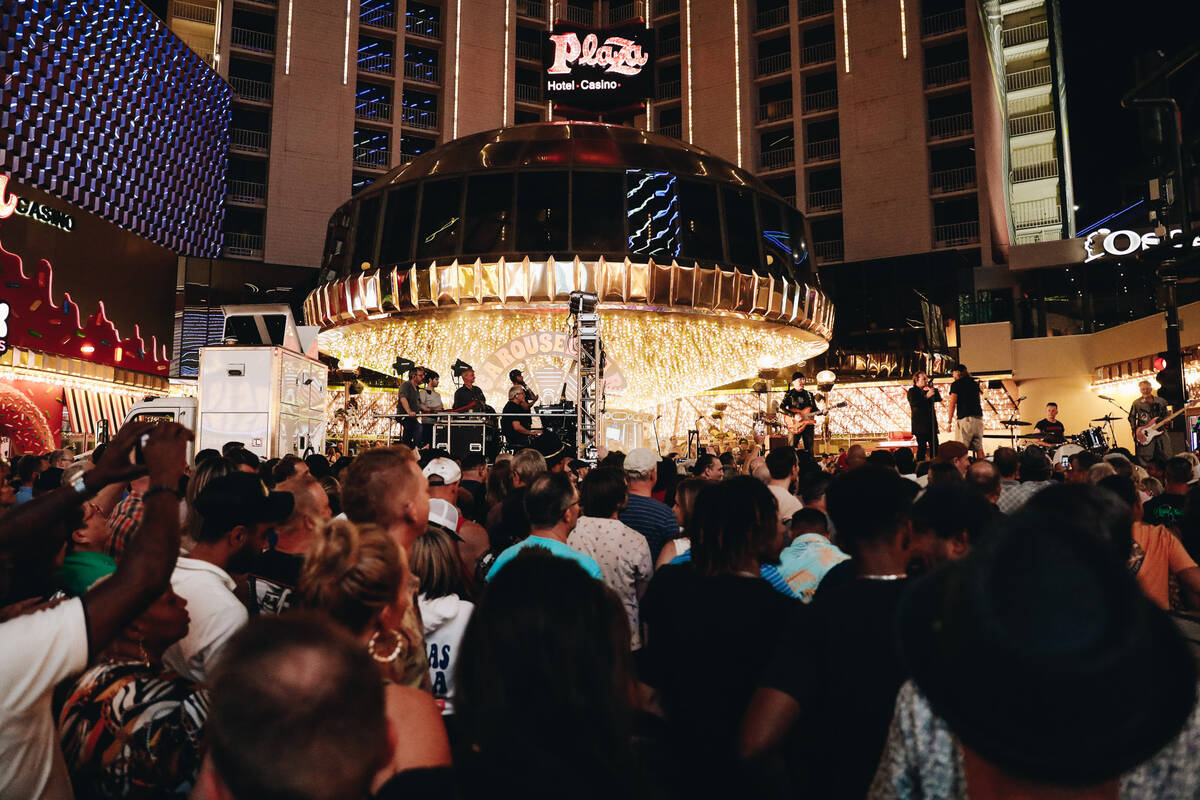 Fremont Street canopy displays Stanley Cup champion banner ahead of season  opener