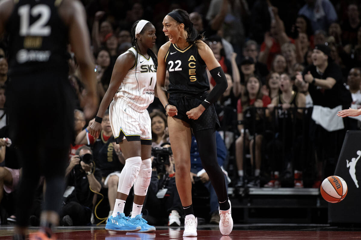 WNBA playoffs: A'ja Wilson 'on another planet' as Aces sweep Sky