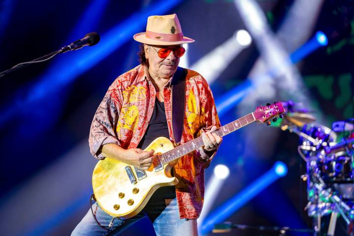 Carlos Santana performs on Friday, June 30, 2023, at Ravinia in Highland Park, Ill. (Photo by R ...