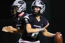 Palo Verde's quarterback Crew Dannels (2) looks for an open pass during the second half of a fo ...