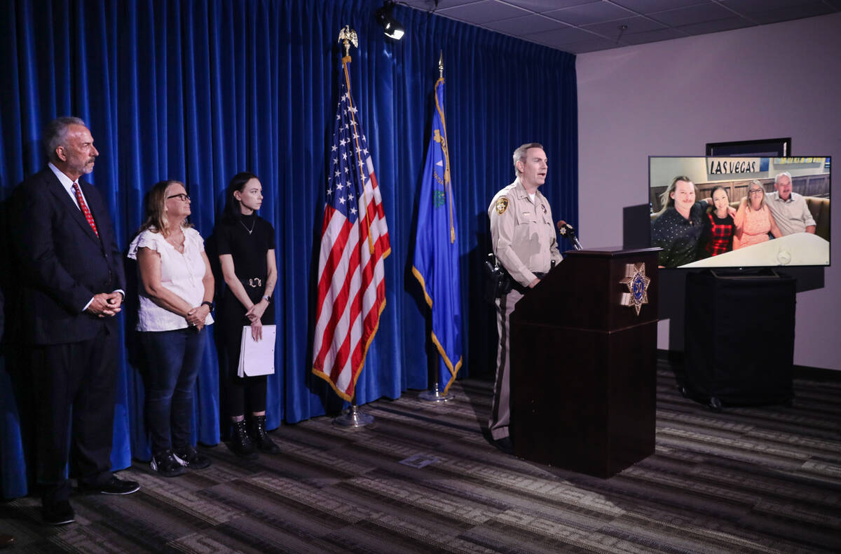 Metro Homicide Lt. Jason Johansson addresses the media at a press conference regarding developm ...