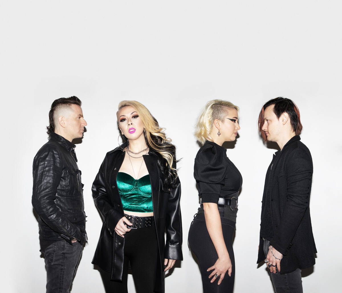 Rockie Brown, second from left, is shown with members of her band (from left) Jason Tanzer, Ash ...