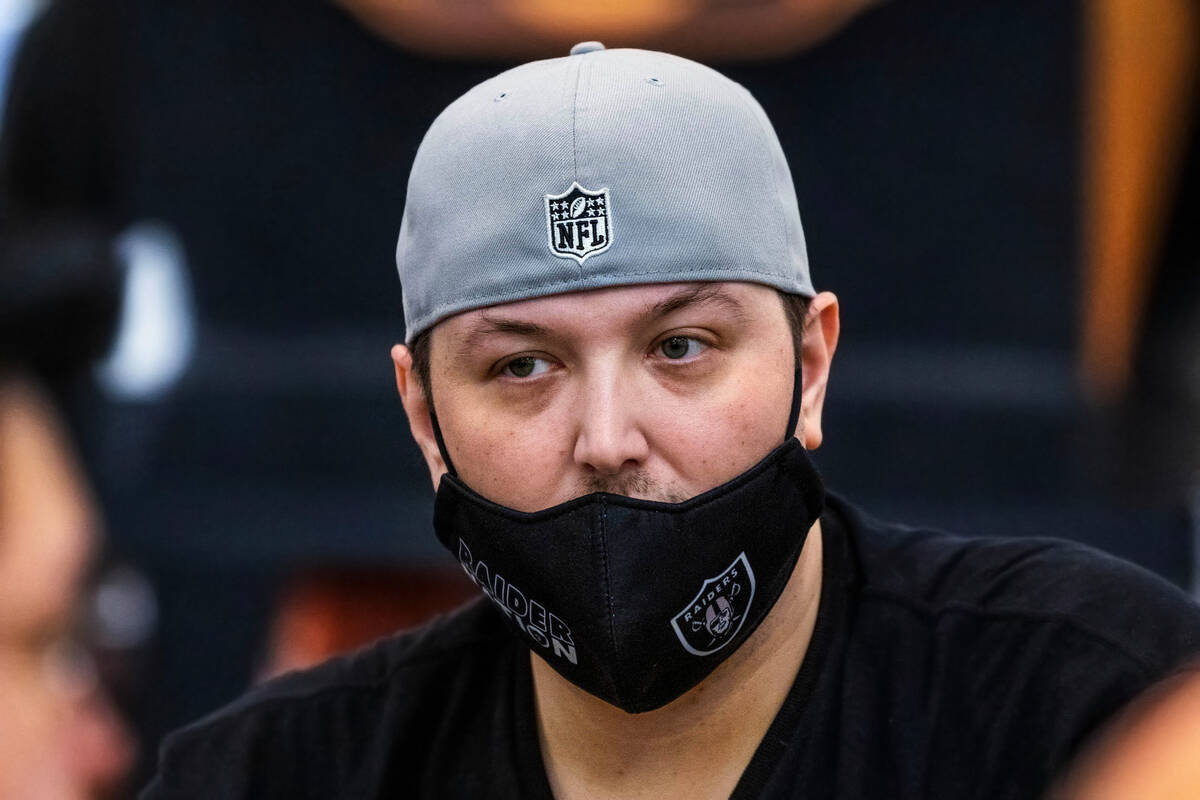 Rob Mercer watches the play during the final starting flight of World Series of Poker $10,000 b ...