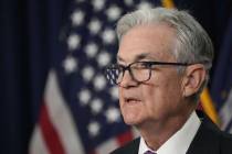 Federal Reserve Chairman Jerome Powell speaks during a news conference following the Federal Op ...