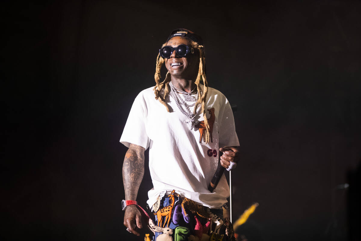 In this Saturday, Sept. 7, 2019 photo, Lil Wayne performs during his fifth annual Lil WeezyAna ...