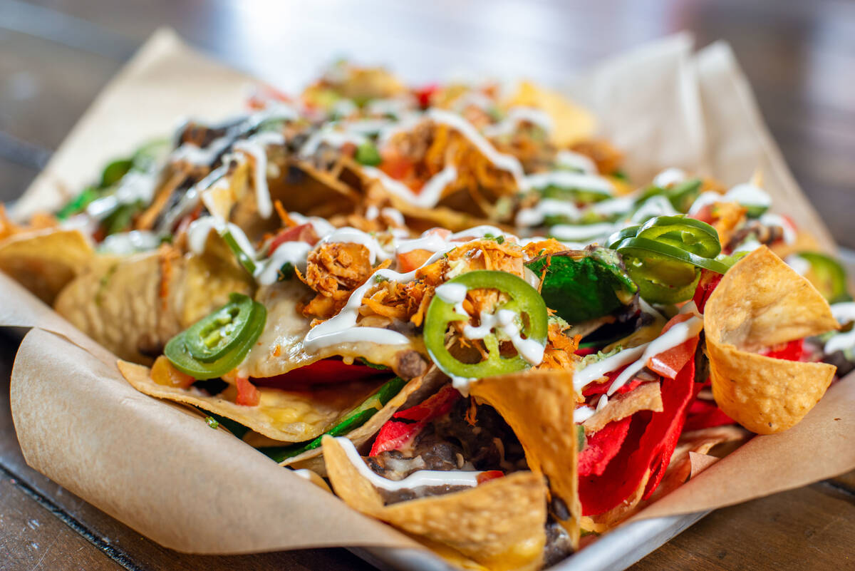 Nachos are on the menu of the PKWY Tavern set to open its seventh location in Las Vegas, in Cen ...