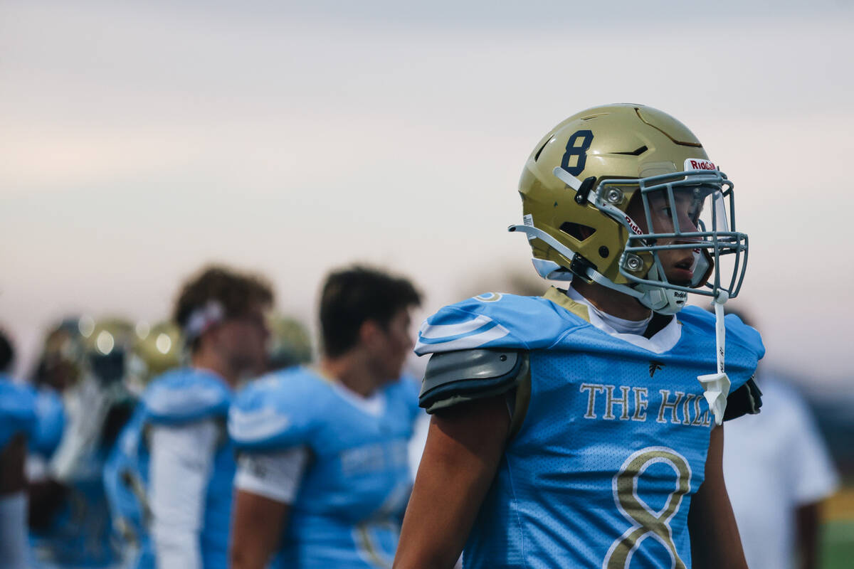 Foothill cornerback Kazuo Greenbaum watches his team from the sidelines during a game against L ...