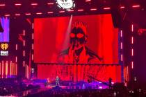 Miguel performs at the first night of iHeartRadio Music Festival at T-Mobile Arena on Friday, S ...