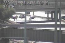 Interstate 15 was closed near Lake Mead Boulevard Sunday afternoon after a crash was reported a ...