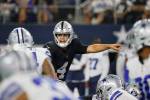 Raiders designate backup quarterback for Steelers game