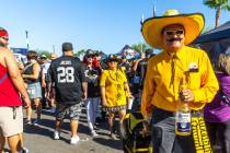 Pittsburgh Steelers fans bring their music with them during tailgating before the first half of ...