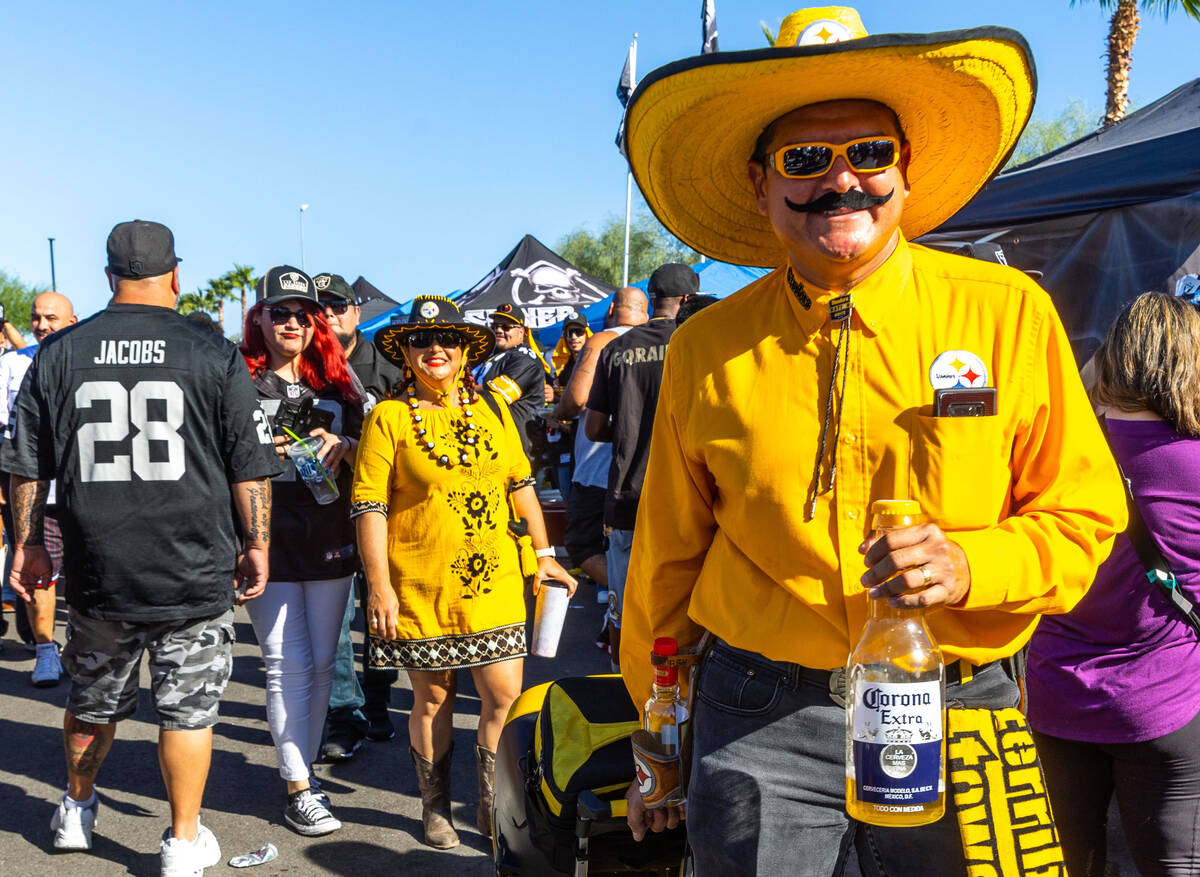 Pittsburgh Steelers fans tailgate before the first half of the Raiders versus Pittsburgh Steele ...