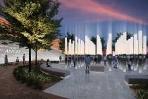 Rendering of JCJ Architecture's "Forever One" design proposed as the memorial for the Las Vegas ...