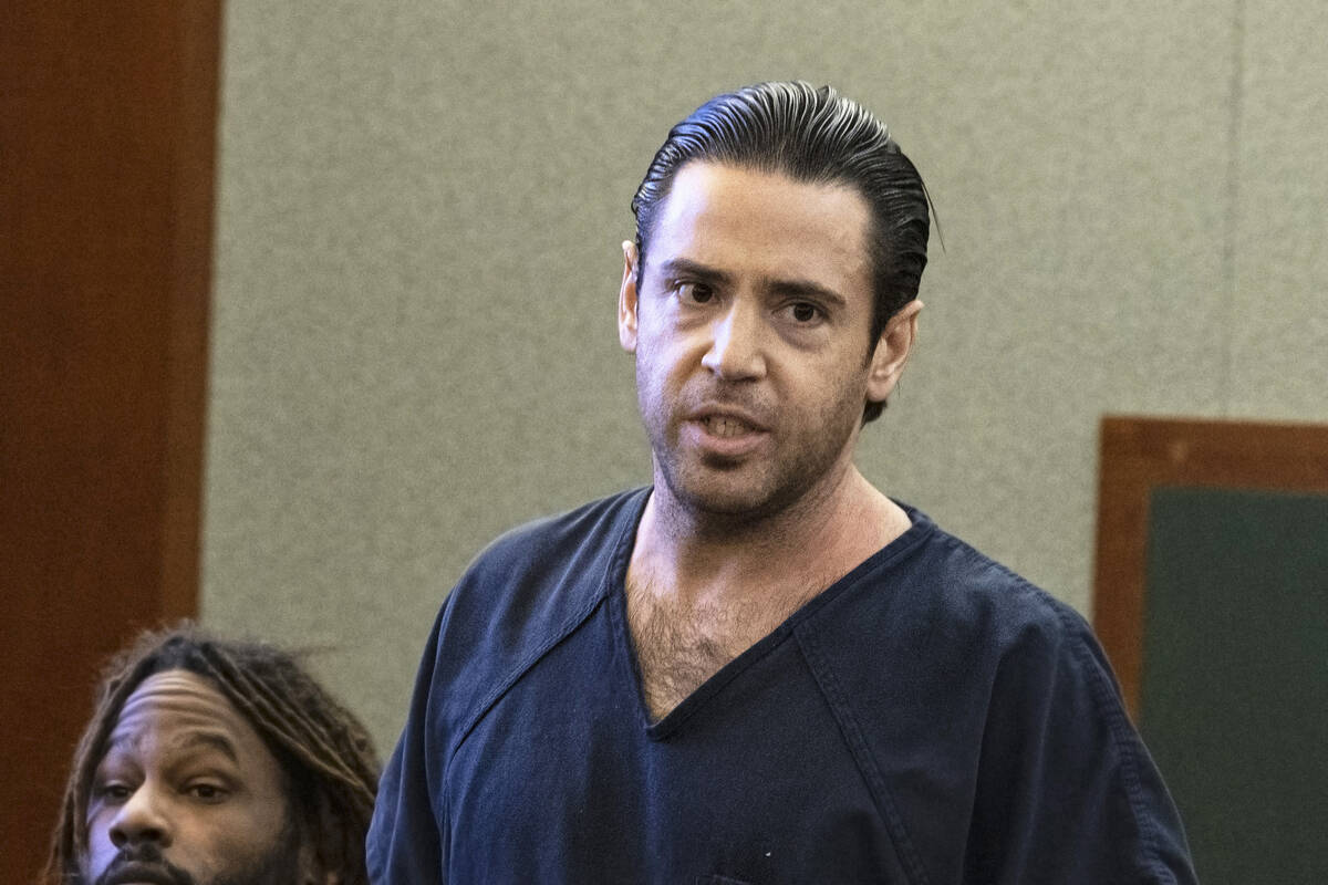 Matthew Mannix, accused of holding a woman hostage and throwing furniture out of a Caesars Pala ...
