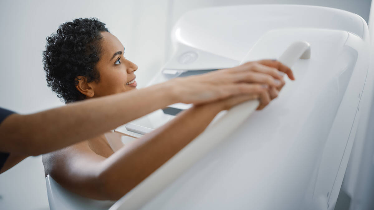 The American Cancer Society recommends that women at average risk for breast cancer who are 45 ...