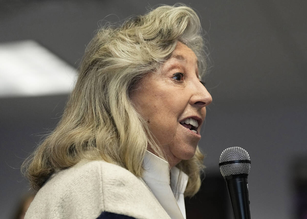 Rep. Dina Titus, D-Nev., speaks at a campaign event Tuesday, Nov. 8, 2022, in Las Vegas. (AP Ph ...