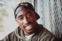 Rap musician Tupac Shakur is shown in this 1993 handout photo. Las Vegas police have arrested a ...