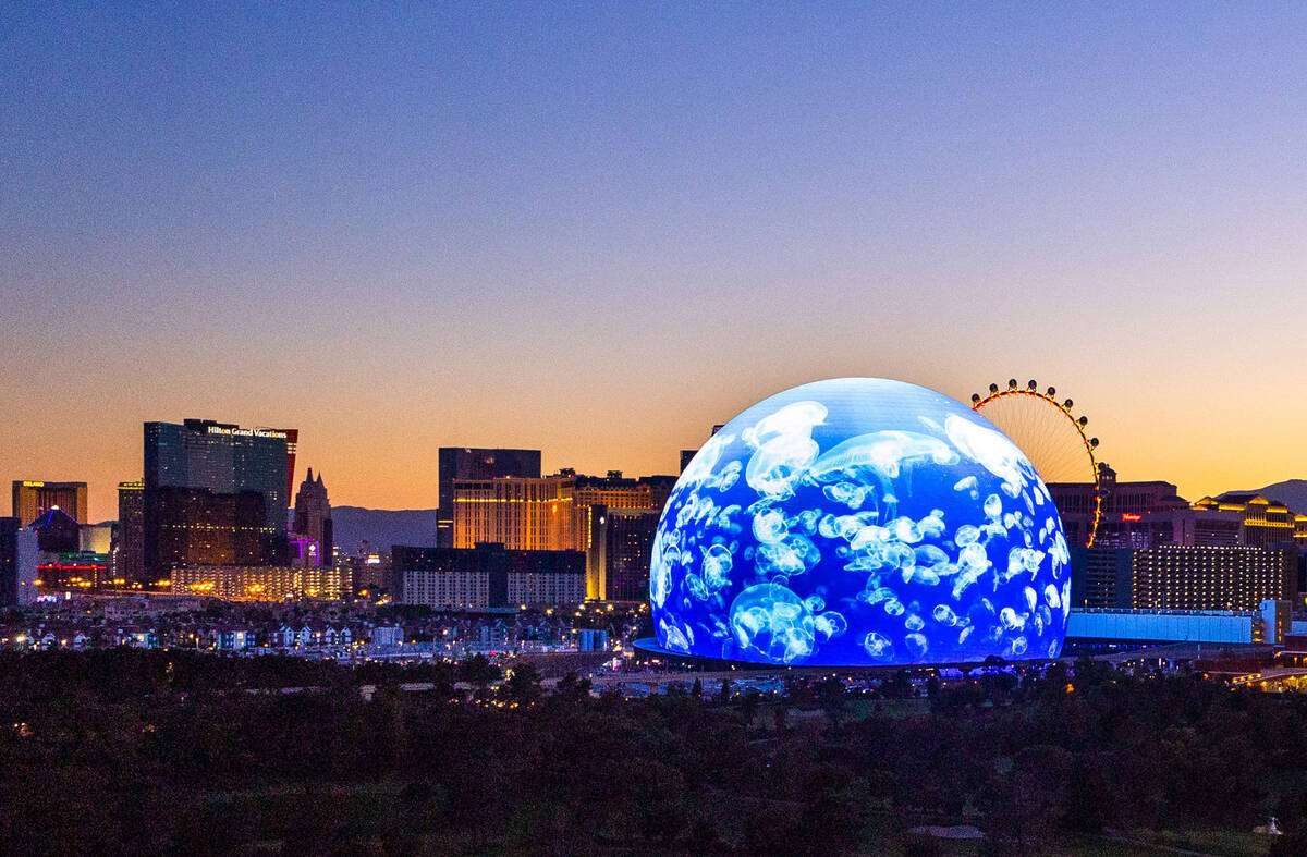 Sphere opening night with U2 near Strip — PHOTOS