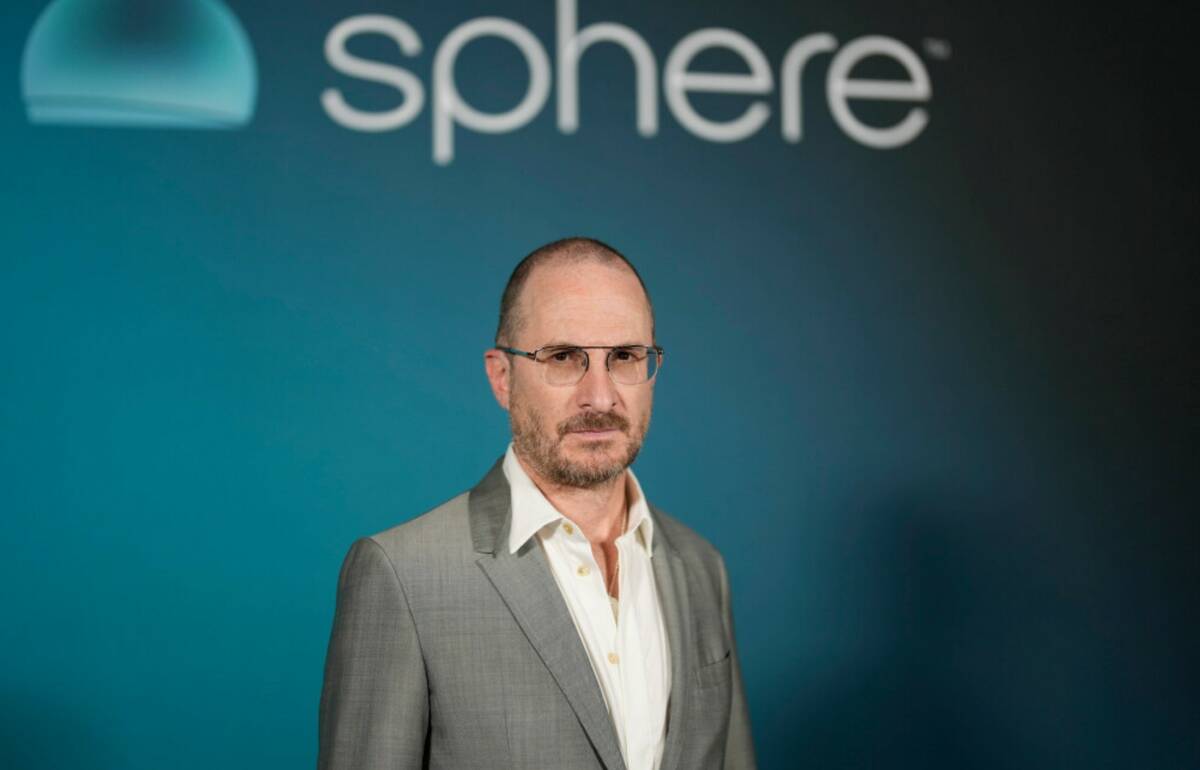 Darren Aronofsky arrives on the carpet during the opening night of the Sphere, Friday, Sept. 29 ...