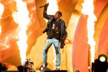 FILE - Travis Scott performs at the Astroworld Music Festival in Houston, Nov. 5, 2021. (Amy Ha ...