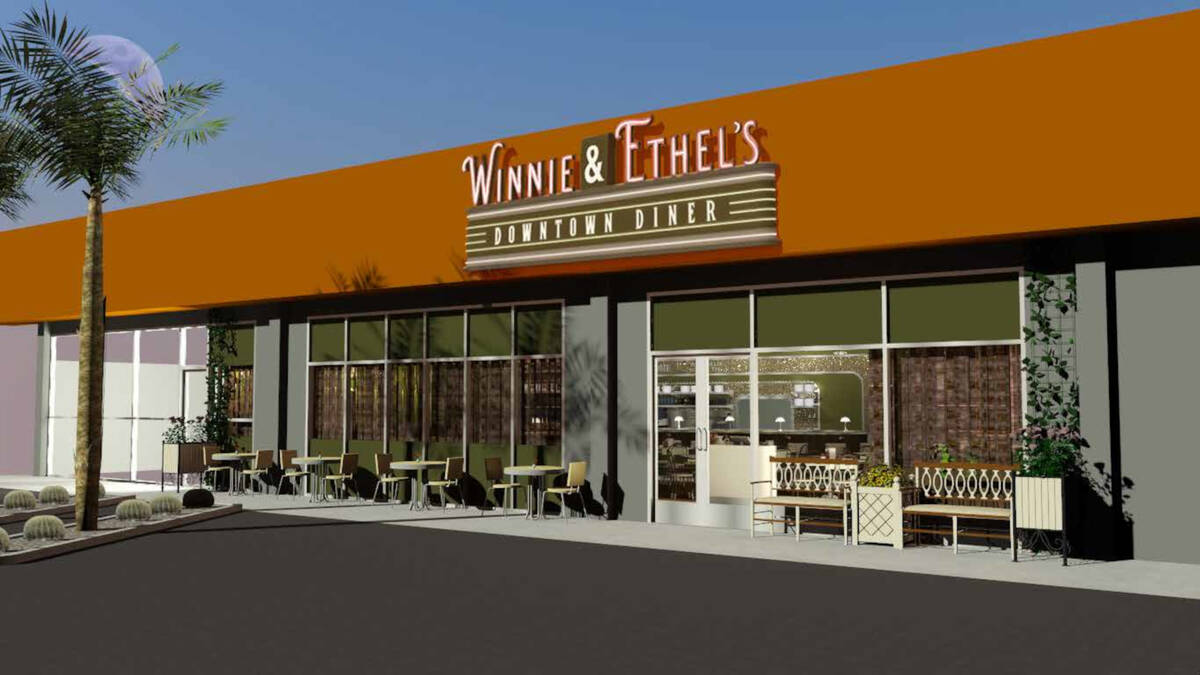 An exterior rendering of Winnie & Ethel's Downtown Diner, the winning entry in The Great Las Ve ...