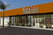An exterior rendering of Winnie & Ethel's Downtown Diner, the winning entry in The Great La ...