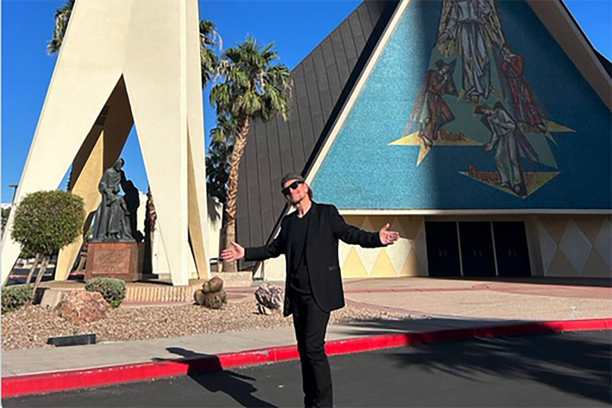 Bono visits historic Guardian Angel Cathedral. (@U2/X.com)