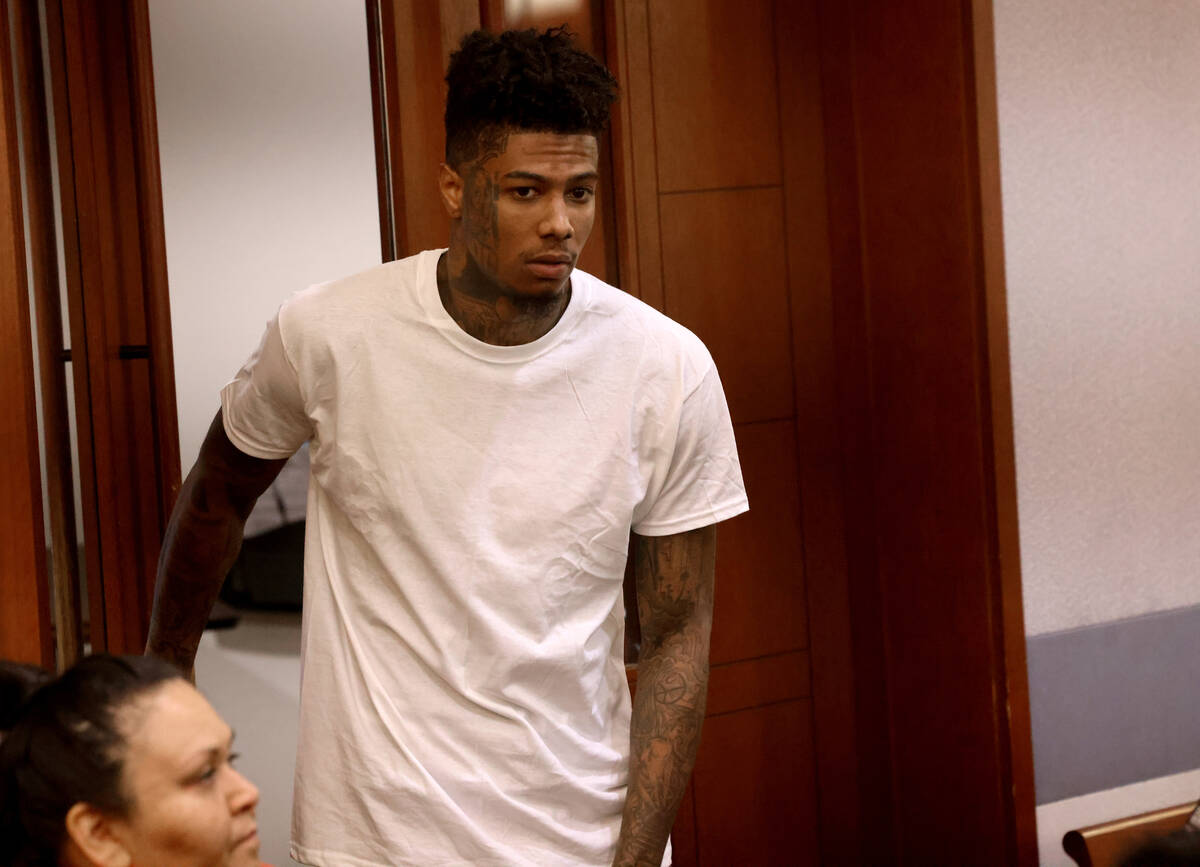 Johnathan Jamall Porter, also known as the rapper Blueface, arrives in court at the Regional Ju ...