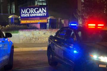 Police say multiple people have been shot at Morgan State University on Tuesday, Oct. 3, 2023, ...