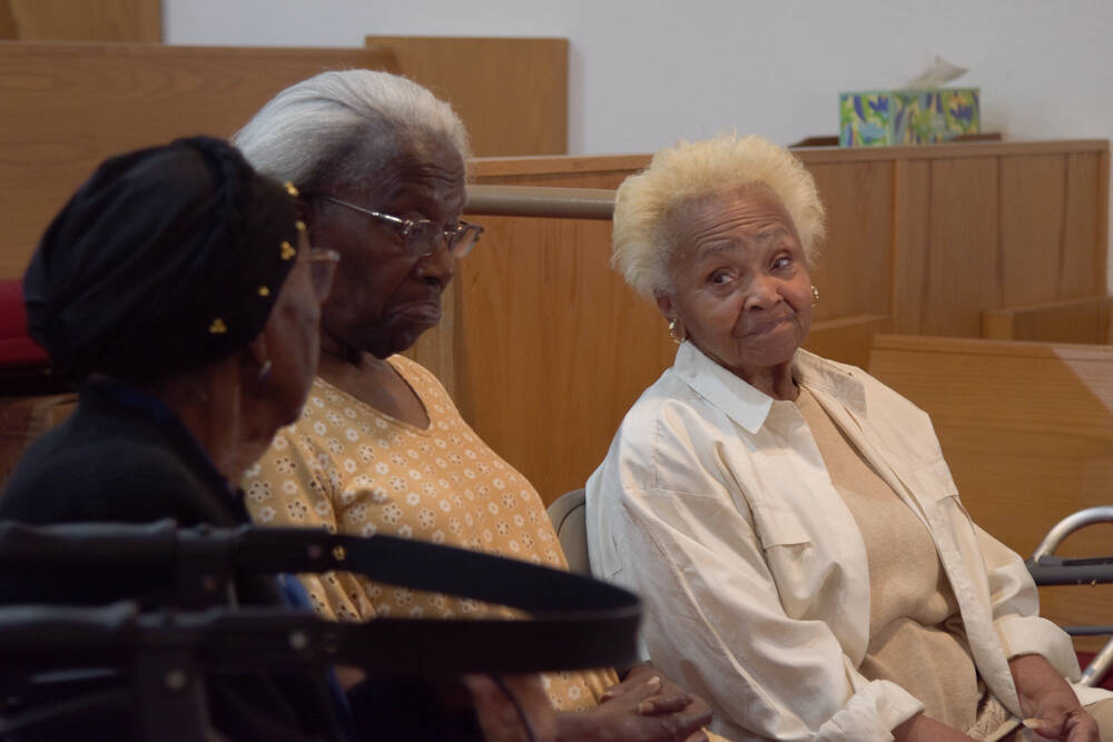 Annie Walker, left, Barbara Carter, middle, and Myrtle Wilson, right, are residents of Windsor ...