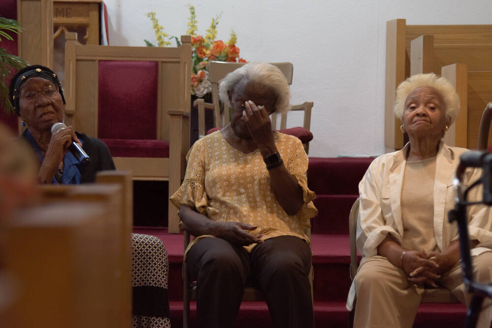 Annie Walker, left, Barbara Carter, middle, and Myrtle Wilson, right, are residents of Windsor ...