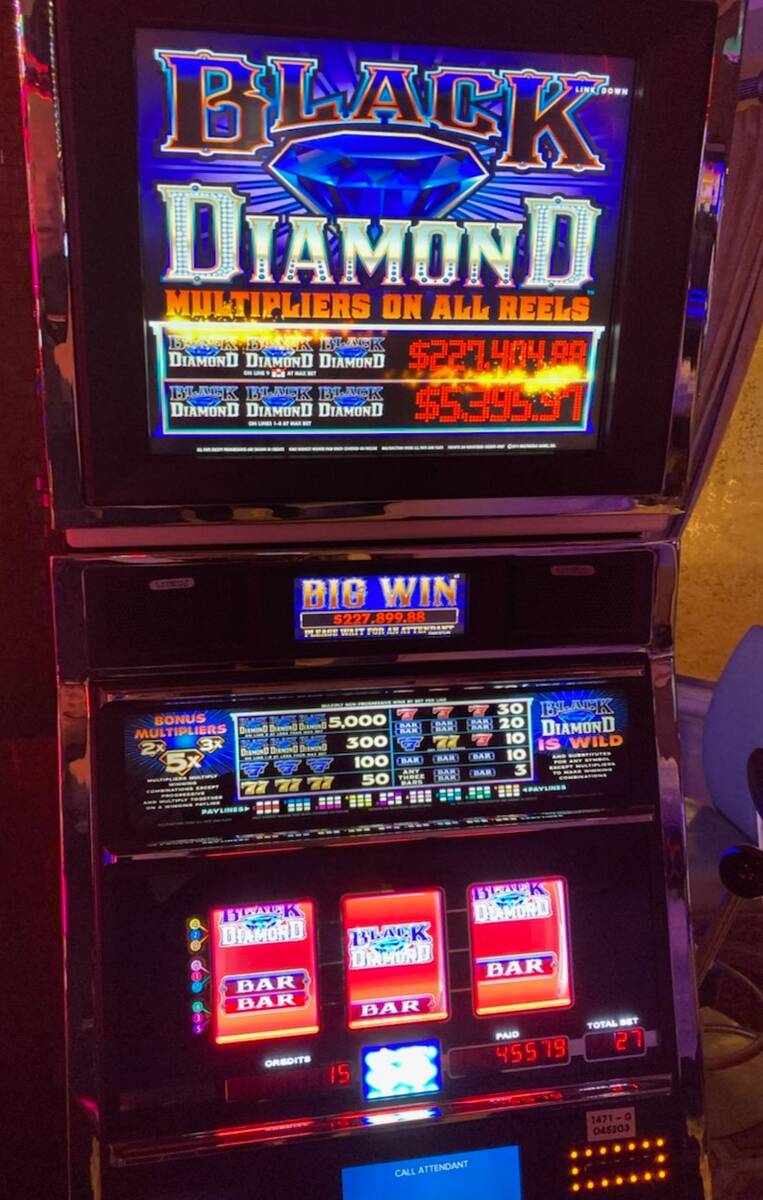 A player at Caesars Palace won a $277,900 jackpot playing slots Wednesday, Oct. 4, 2023, at Cae ...