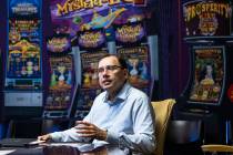 Nick Khin, a COO of Gaming for IGT, speaks during an interview with the Review-Journal at the I ...