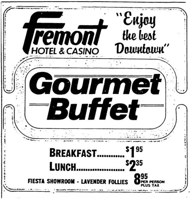 Gourmet Buffet ad from Fremont Hotel & Casino from Sept. 20, 1983. (Las Vegas Review-Journal)