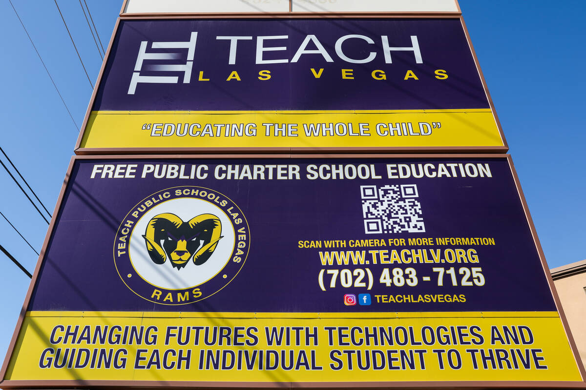 TEACH Las Vegas Charter School as seen on Sunday, Oct. 8, 2023 in Las Vegas. (Daniel Pearson/La ...