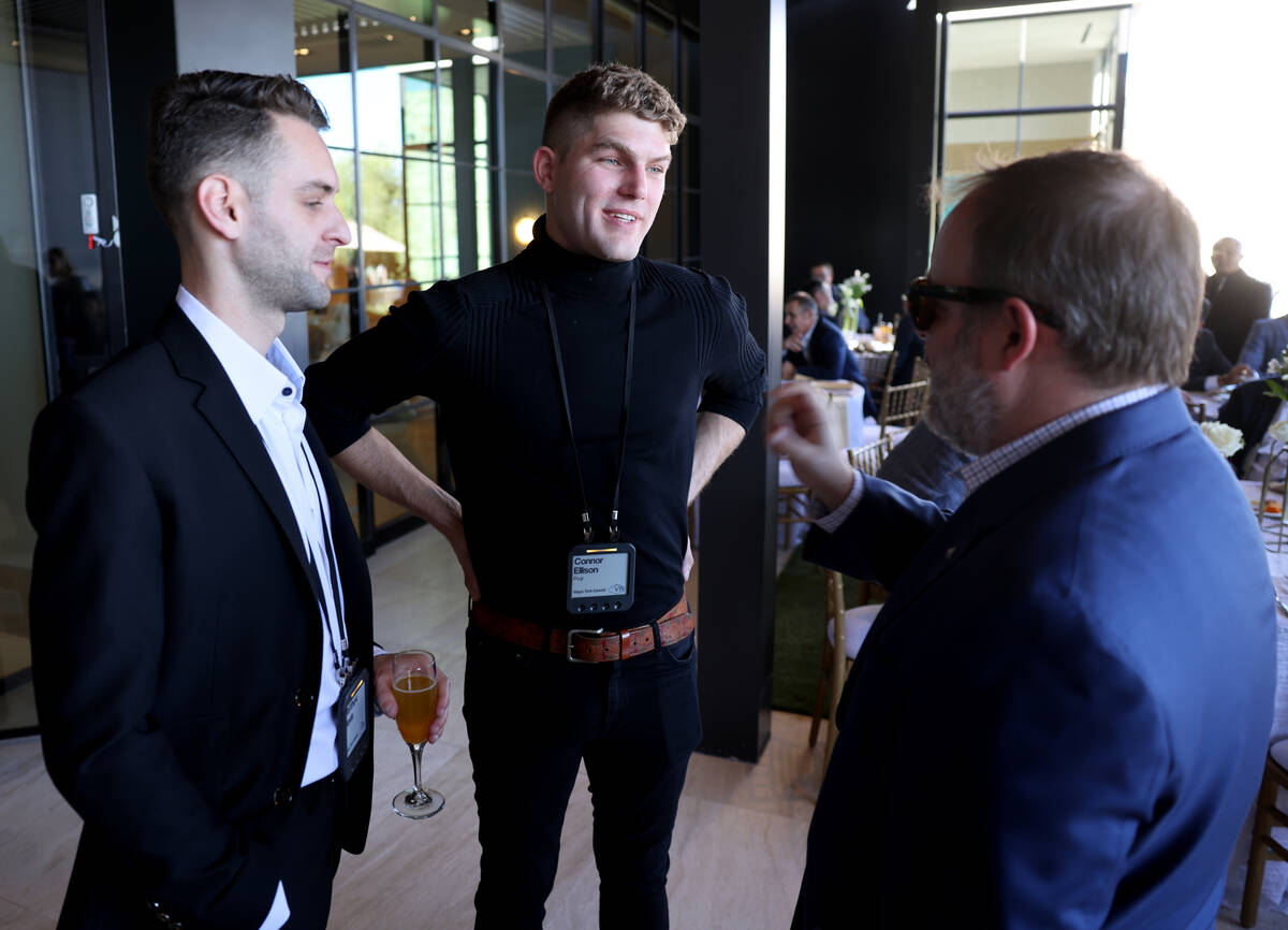Matthew Davis, a venture capitalist with Silver Leopard Funds, from left, Connor Ellison, found ...
