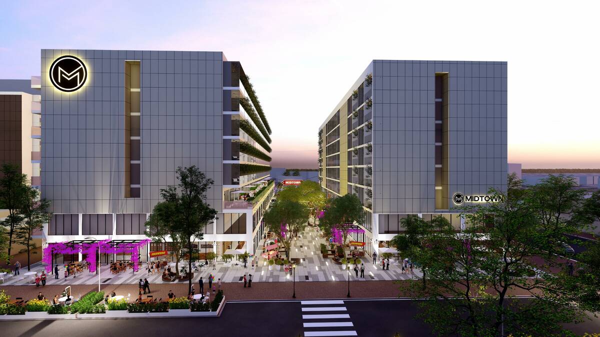 A rendering of the Midtown mixed-use development that is set to be built around the English Hot ...