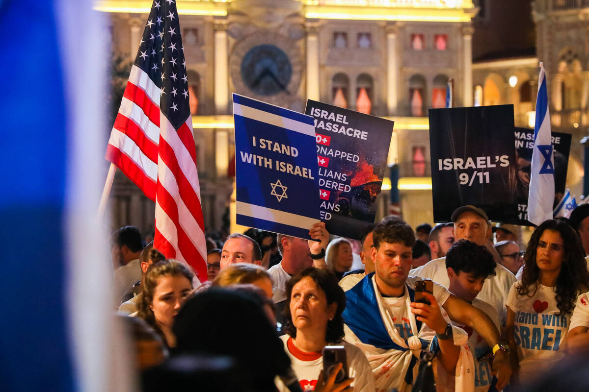 Pro-Israel rally draws hundreds to Strip, Local Las Vegas