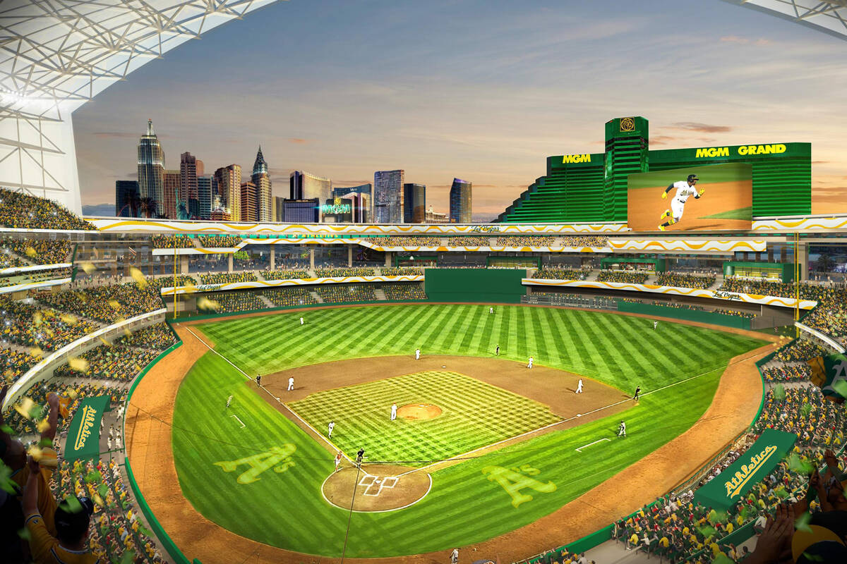 Drawing of possible baseball stadium in Las Vegas. (Oakland Athletics)