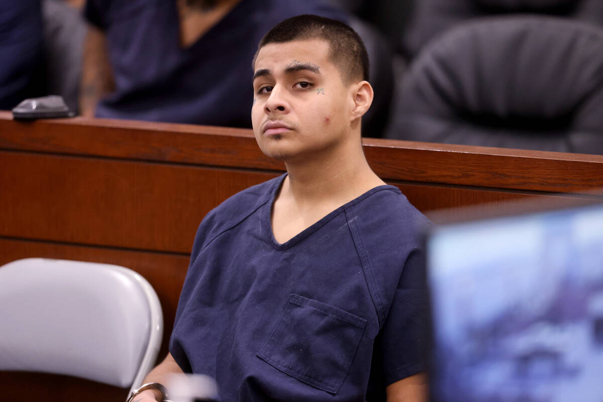 Jesus Ayala, 18, waits to appear in court at the Regional Justice Center in Las Vegas, Wednesda ...