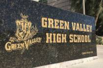 A child was arrested Wednesday, Oct. 11, 2023, after police found a gun at Green Valley High Sc ...