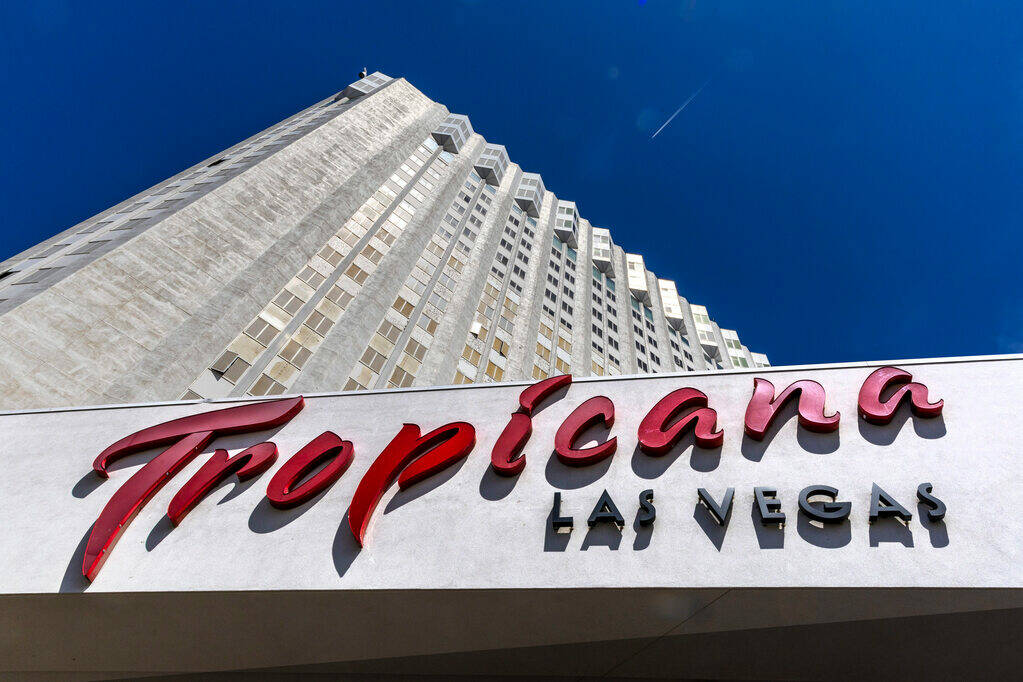 The Tropicana Las Vegas exterior is shown Wednesday, May 17, 2023, in Las Vegas. (L.E. Baskow/L ...