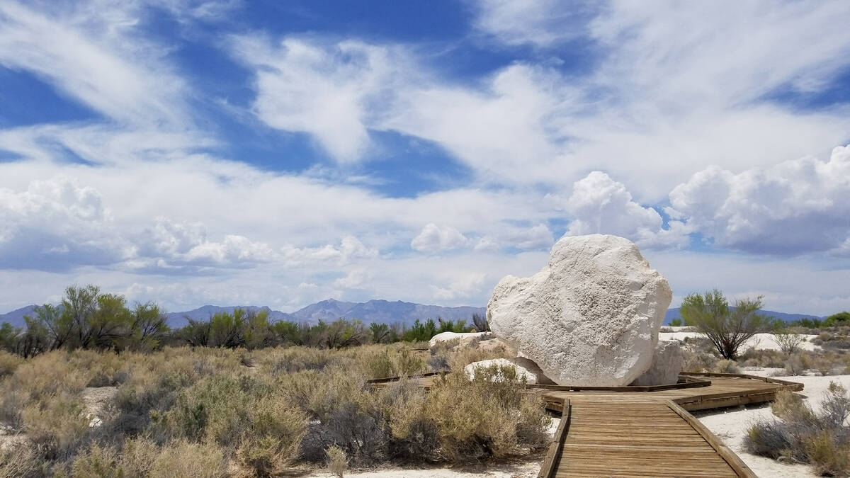 Boardwalks, like this one leading to Longstreet Spring, allow visitors easy access for viewing ...