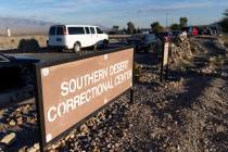 The Southern Desert Correctional Center on Wednesday, Dec. 8, 2021, in Indian Springs. (Ellen S ...