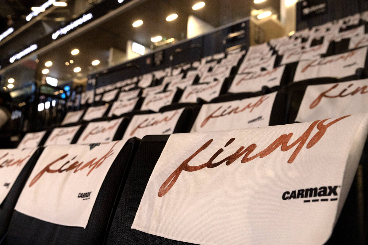 Fan towels adorn arena seating before during Game 3 of a WNBA basketball final series at Barcla ...