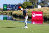 Eric Cole misses a critical putt at hole 18 during final day play at the Shriners Children's Op ...