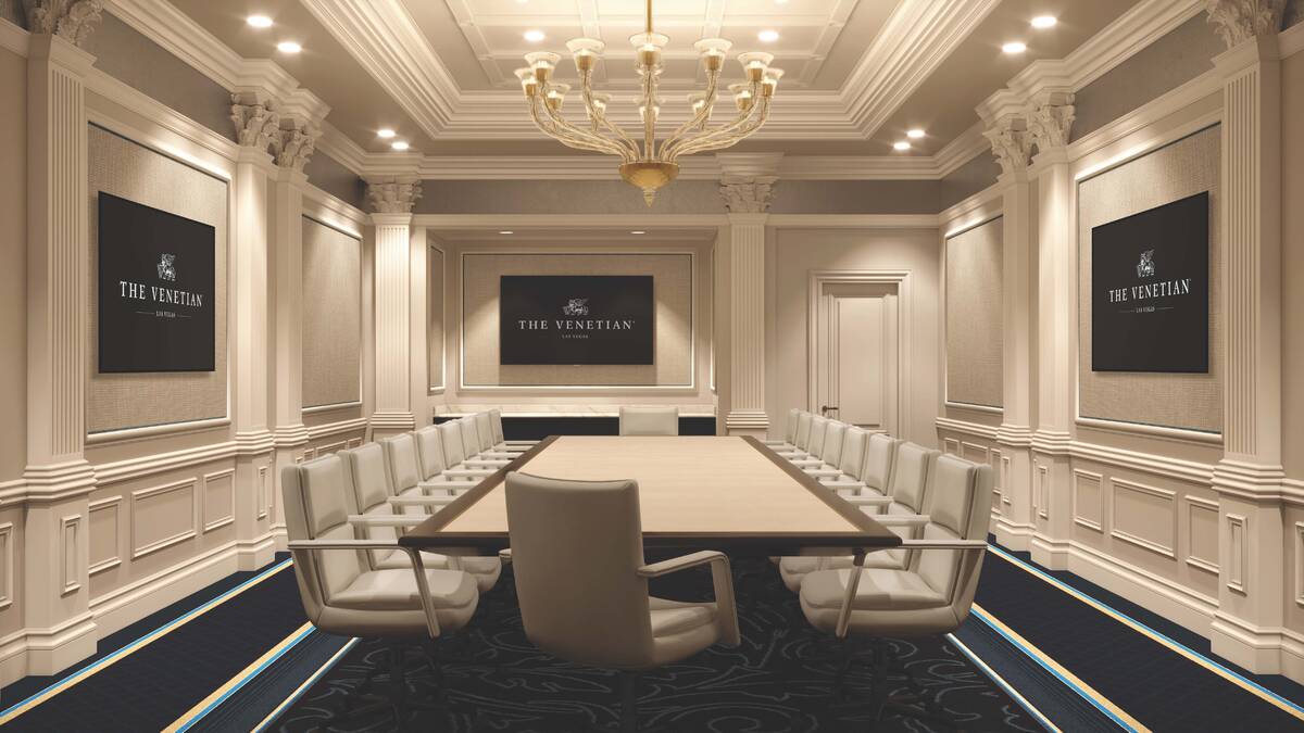 Rendering of a meeting room envisioned in the $188 million Venetian convention center renovatio ...