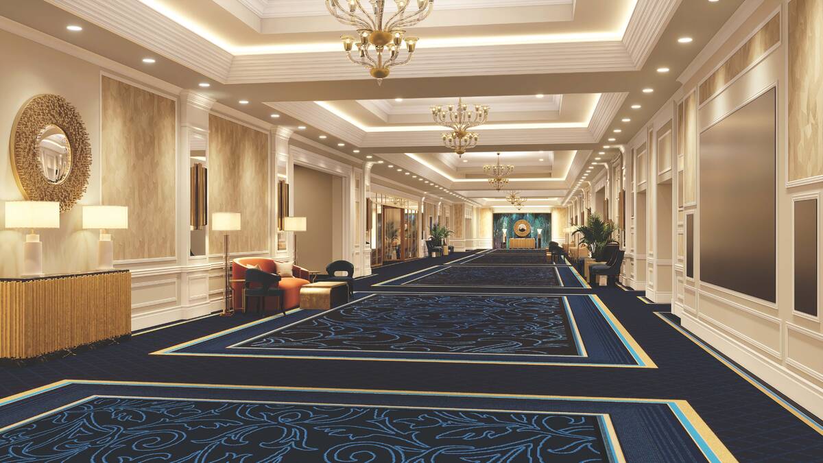 Rendering of a hallway envisioned in the $188 million Venetian convention facility renovation a ...