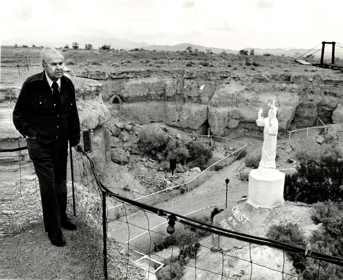 A man, a desert, a dream: Roland Wiley at Cathedral Canyon on February 14, 1982. (Wayne Kodey/ ...