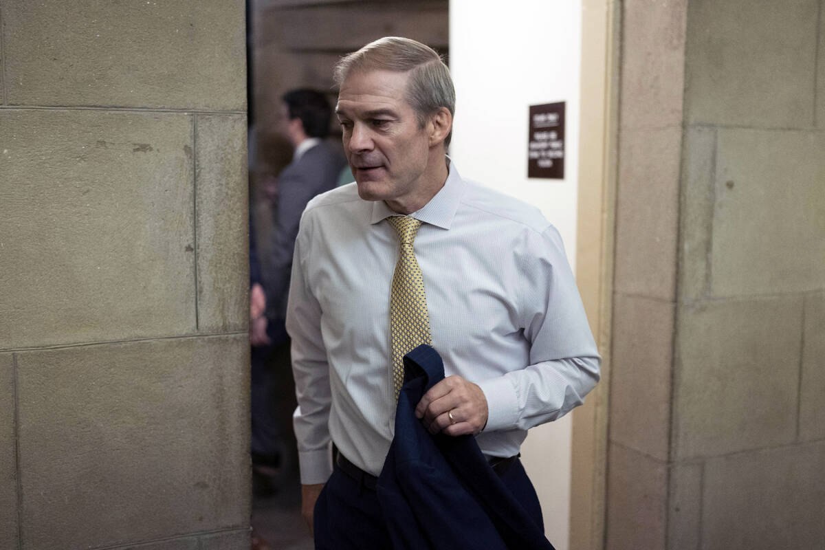 Rep. Jim Jordan, R-Ohio, chairman of the House Judiciary Committee, walks to his office at the ...